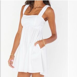 Show Me Your Mumu Fling Mini‎ Dress Sz Small in White New